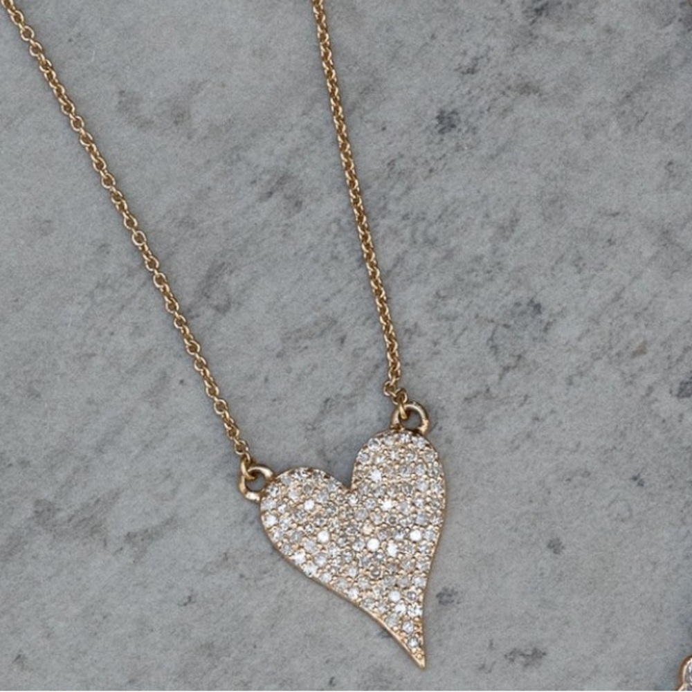 18k 0.83ct Heart Necklace - Picture 2 of 12